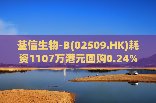 荃信生物-B(02509.HK)耗资1107万港元回购0.24%股份
