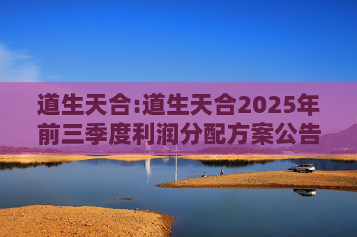 道生天合:道生天合2025年前三季度利润分配方案公告