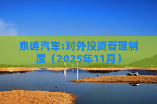 泉峰汽车:对外投资管理制度（2025年11月）  第1张