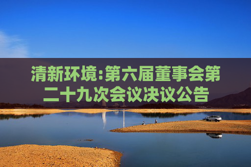 清新环境:第六届董事会第二十九次会议决议公告