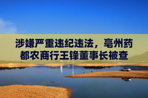 涉嫌严重违纪违法，亳州药都农商行王锋董事长被查