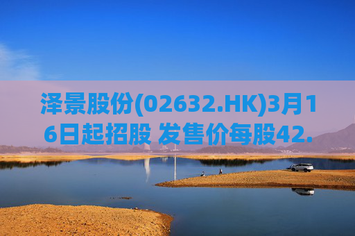 泽景股份(02632.HK)3月16日起招股 发售价每股42.00-48.00港元