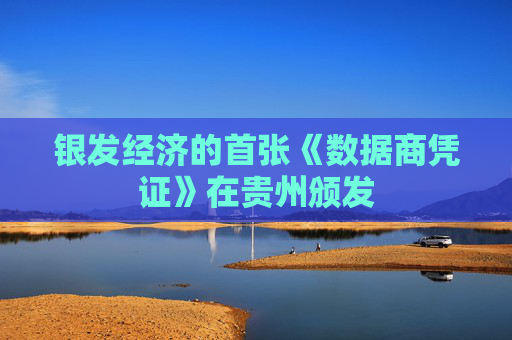 银发经济的首张《数据商凭证》在贵州颁发