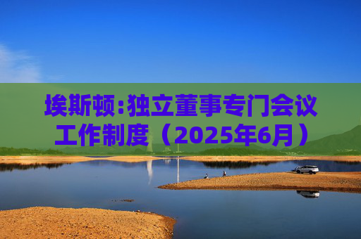 埃斯顿:独立董事专门会议工作制度（2025年6月）