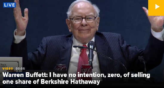 巴菲特压轴声明：绝不抛售任何伯克希尔股票  第1张